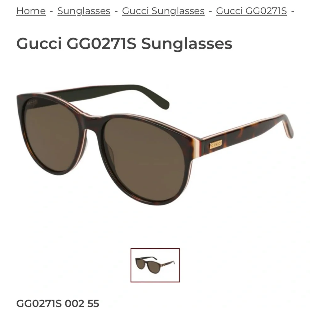 NEW GUCCI women GGO271S 002 Havana Tortoise Sunglasses 55-16-145mm NEW